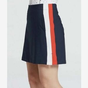 Lady Hagen Golf Skort Navy Blue Red White Side Stripe Active Skirt Womens 10